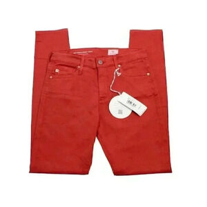 NWT AG Jeans Adriano Goldschmied Farrah Skinny Ankle High Rise Rust Soft Stretch
